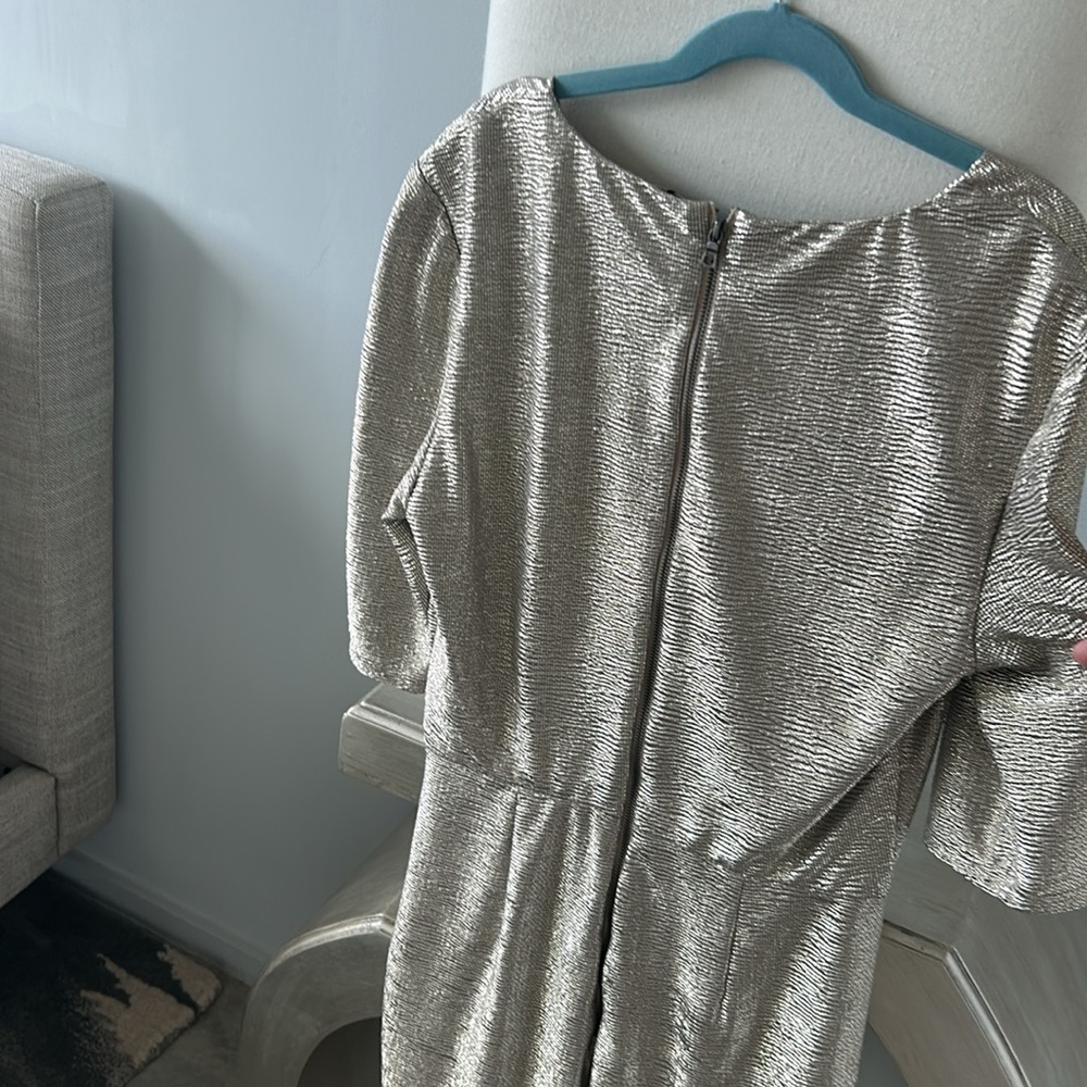 Alice & Olivia A+O Metallic Gold Dress 8 NWT - Picture 7 of 9
